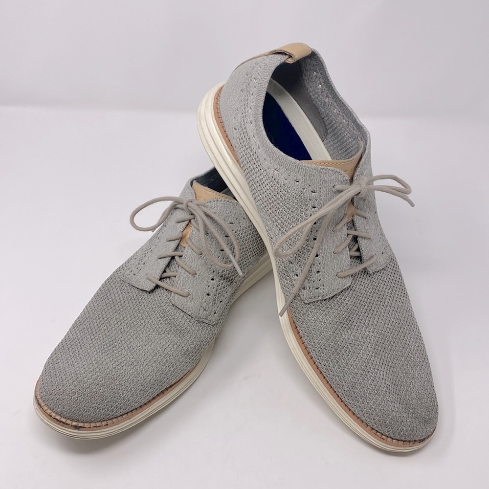 Cole Haan Original Grand Gray Tan Lace Loafers Casual Dress Shoes Size 13